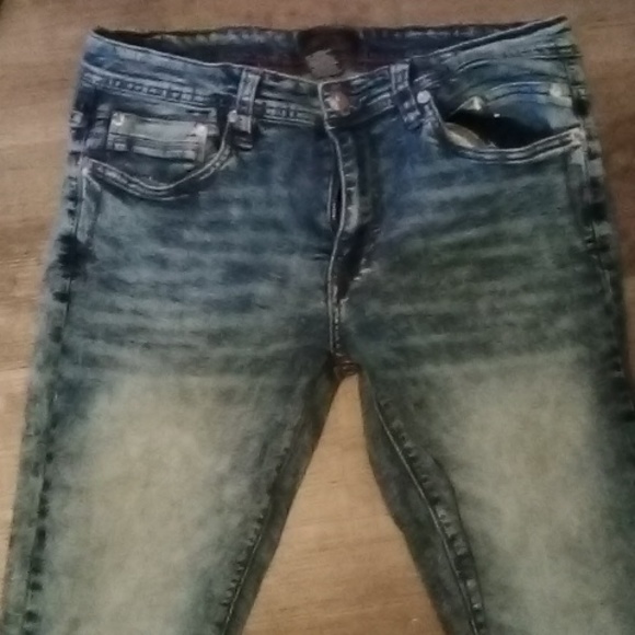 Steve's Jean's, Stone washed style / Bleached, men's, size 32/30 - Picture 2 of 7